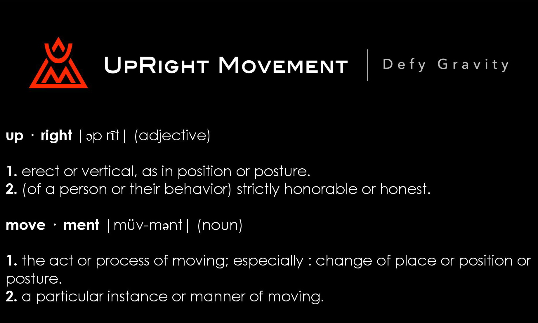 Up · Right Defined