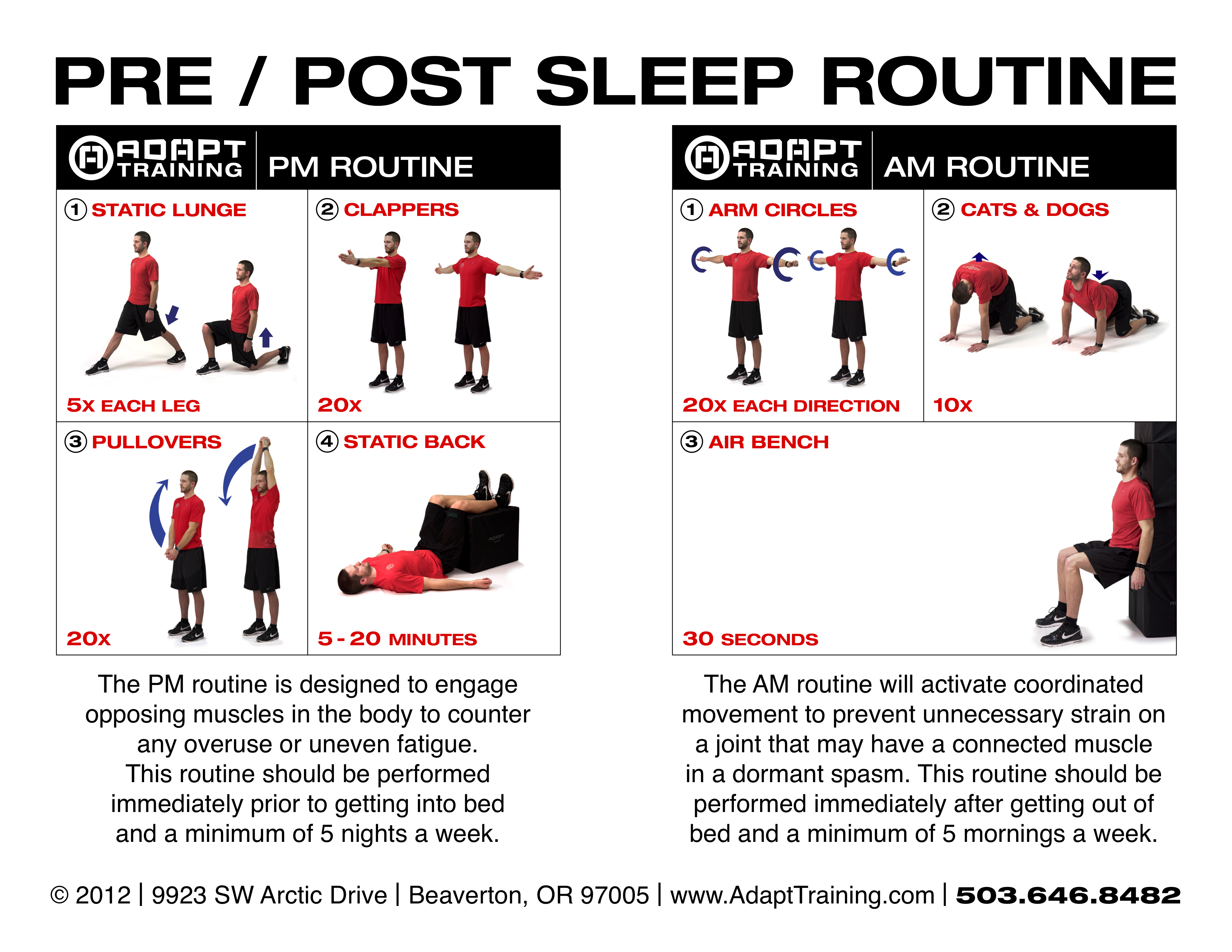 PRE POST SLEEP Routine
